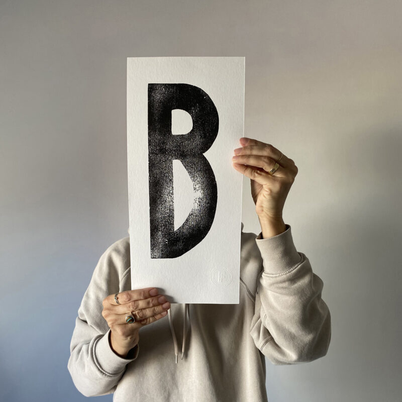 Letterpress Alphabet Print – Letter B