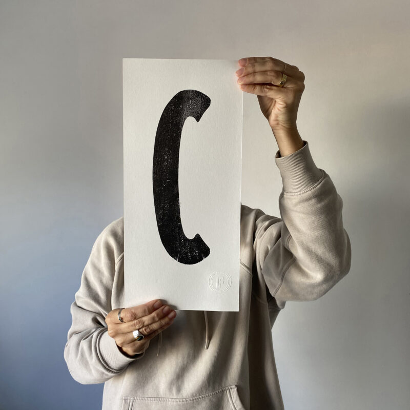 Letterpress Alphabet Print – Letter C