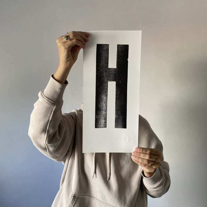Letterpress Alphabet Print – Letter H
