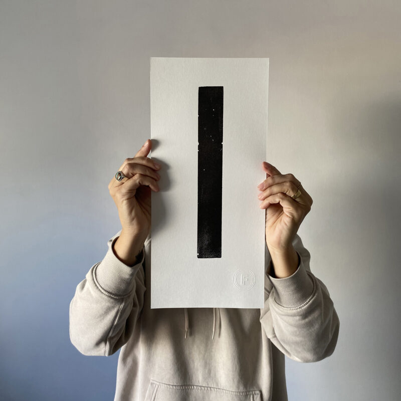 Letterpress Alphabet Print – Letter I