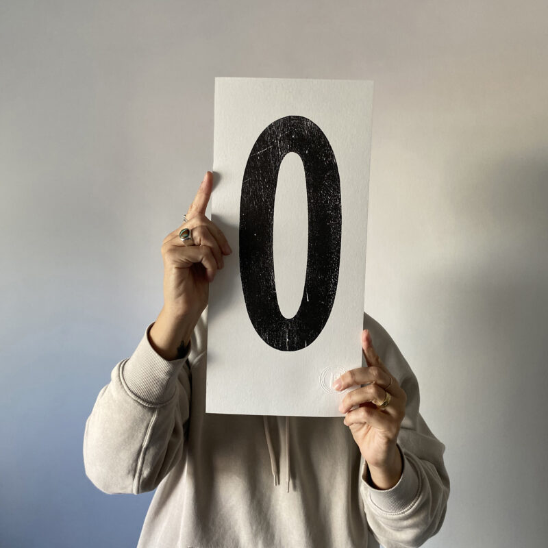 Letterpress Alphabet Print – Letter O