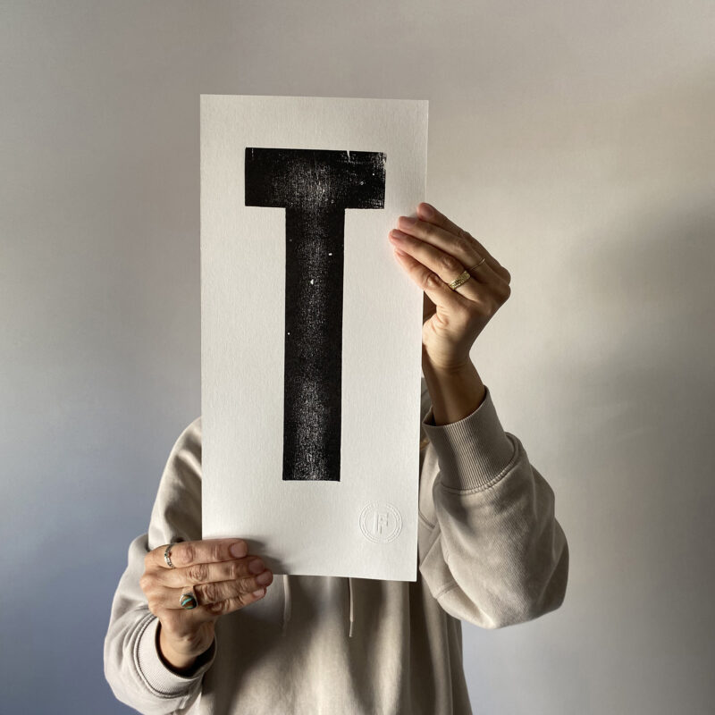 VintageLetterpress Alphabet Print – Letter T